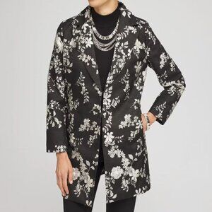 Chico's Floral Jacquard Topper Women's Size 1 (8)